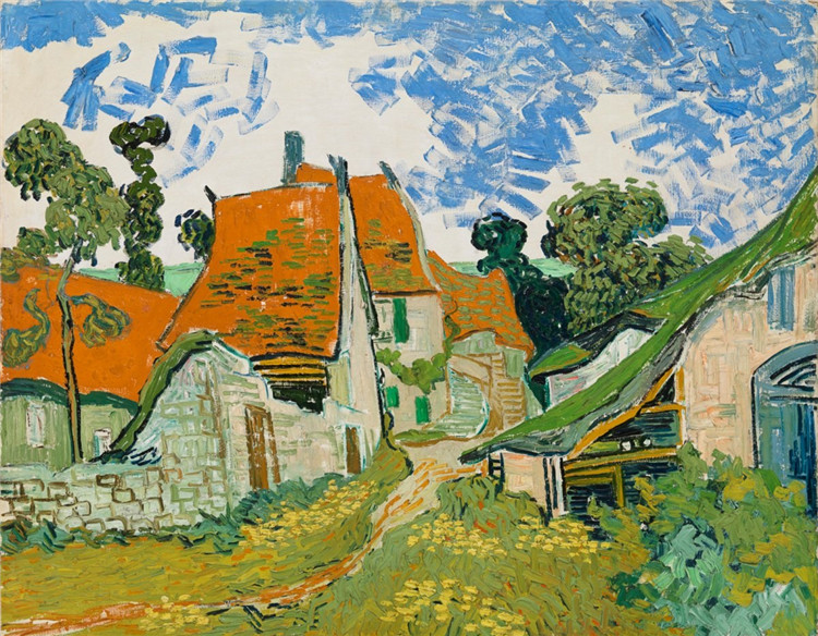 Village Street In Auvers Vincent Willem Van Gogh Oil Painting